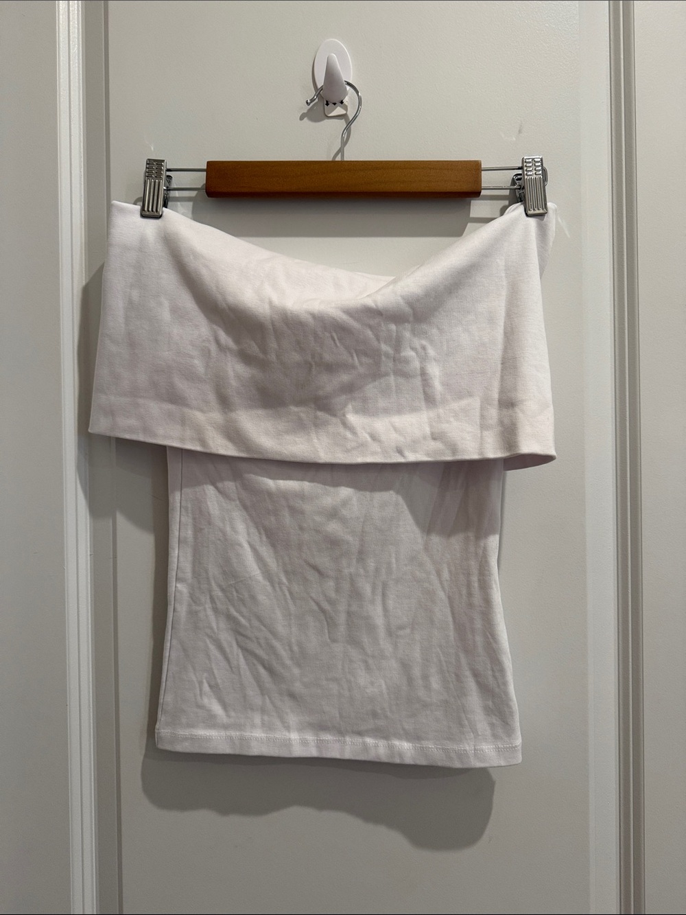 Off-the-Shoulder White Women’s top